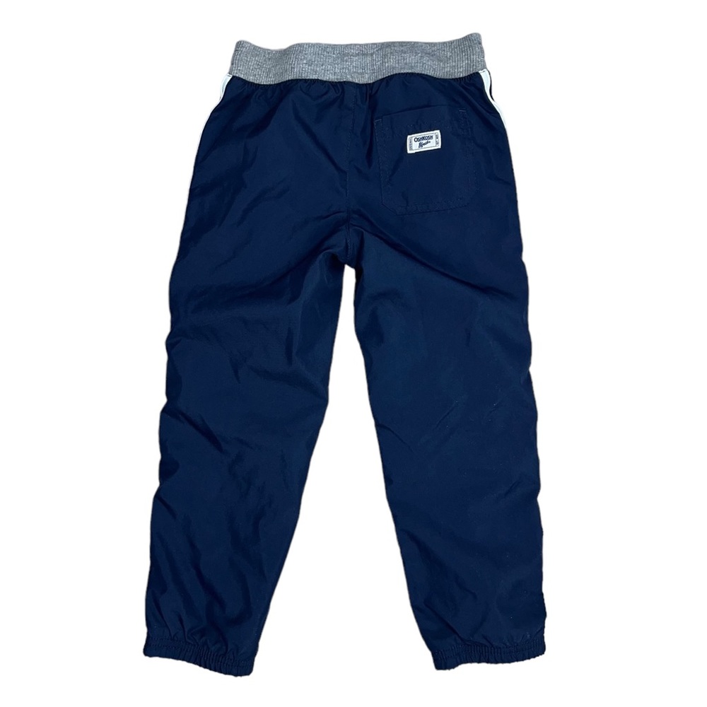 OshKosh B’Gosh Jersey Lined Athletic Windbreaker Pants 4T Navy Blue - Picture 2 of 9